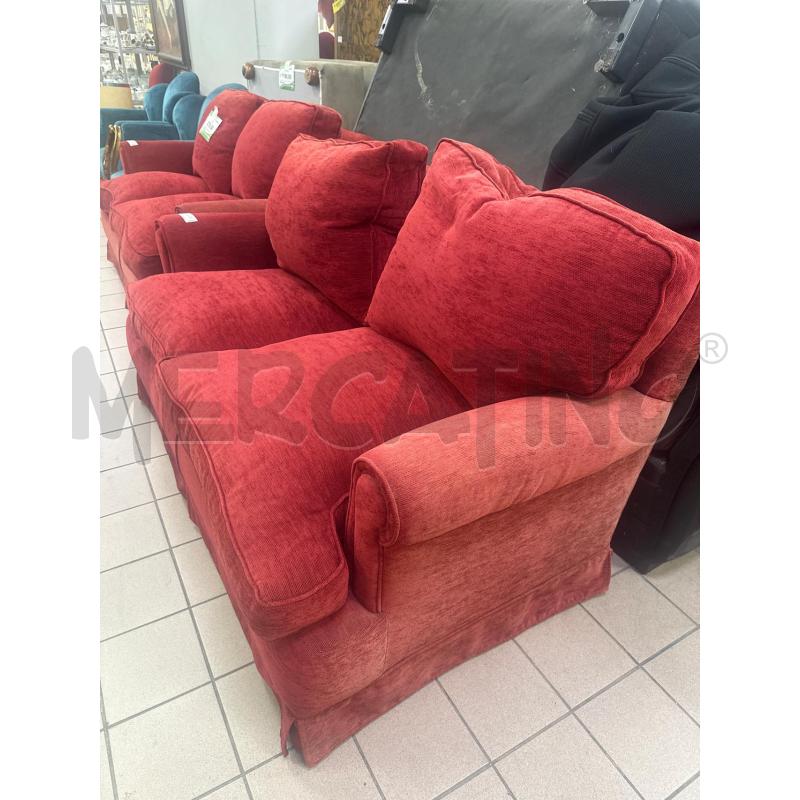 DIVANO ROSSO 2P PIUMA D'OCA | Mercatino dell'Usato Roma montemario 2