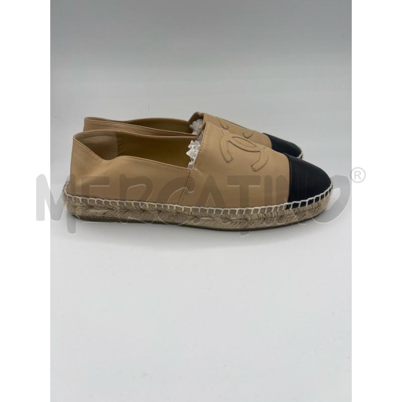 ESPADRILLAS DONNA BEIGE CHANEL PUNTA NERA ZG 29762 | Mercatino dell'Usato Roma montemario 3