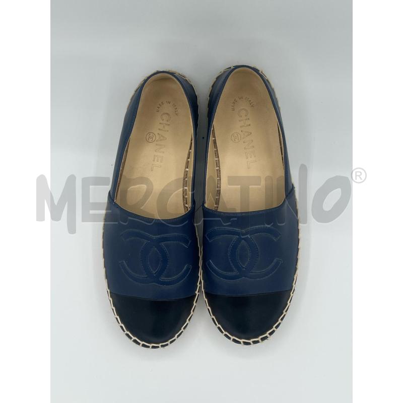 ESPADRILLAS DONNA BLU NERE CHANEL  | Mercatino dell'Usato Roma montemario 1