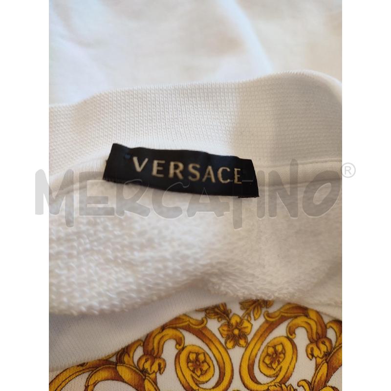 FELPA DONNA BIANCA VERSACE FIORI GIALLI | Mercatino dell'Usato Roma montemario 3