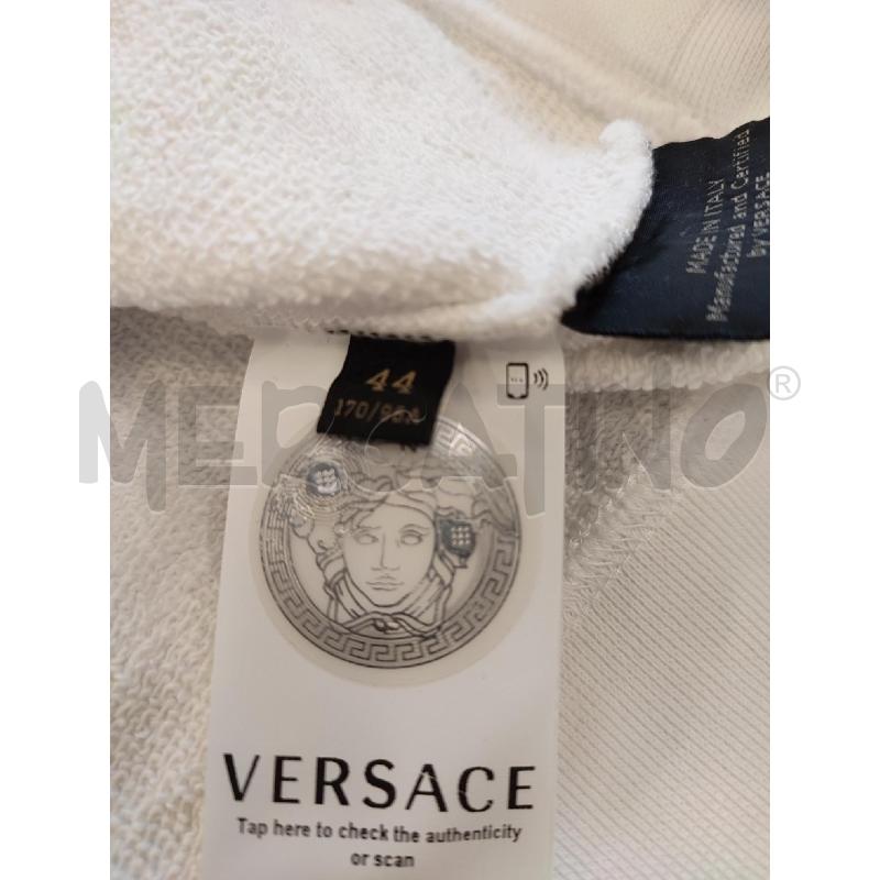FELPA DONNA BIANCA VERSACE FIORI GIALLI | Mercatino dell'Usato Roma montemario 4