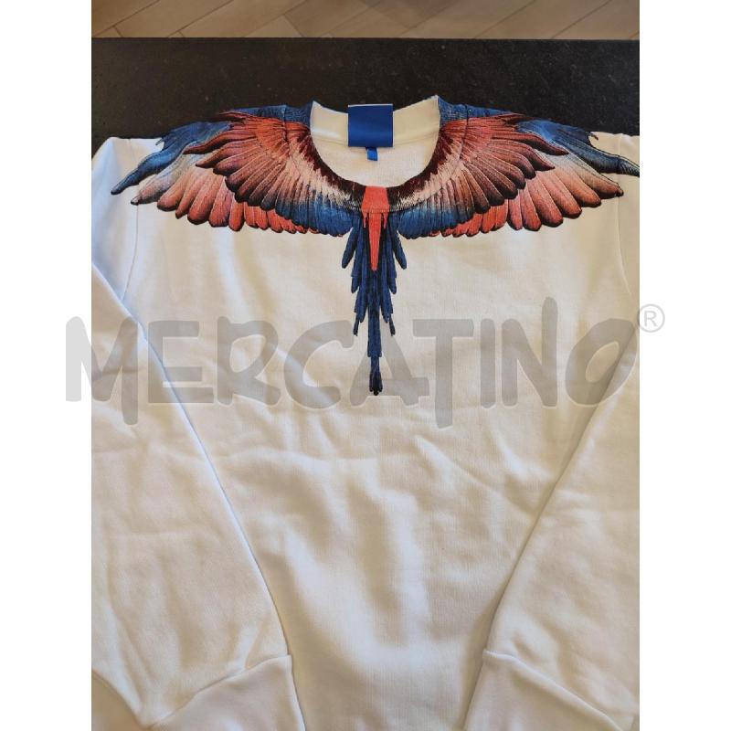 FELPA UOMO BIANCA BLU MARCELO BURLON | Mercatino dell'Usato Roma montemario 1