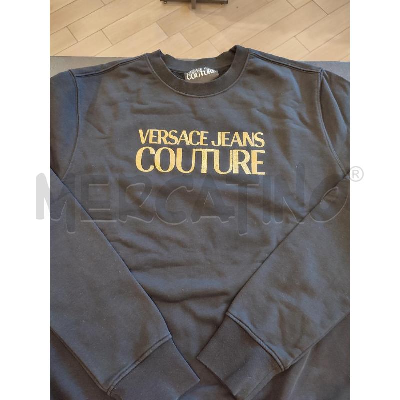 FELPA UOMO NERO VERSACE JEANS COUTURE ORO | Mercatino dell'Usato Roma montemario 1