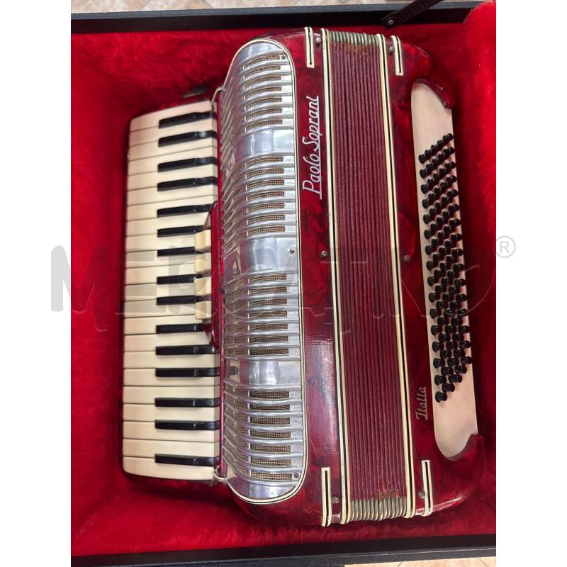 FISARMONICA PAOLO SOPRANI 80 BASSI ROSSA  | Mercatino dell'Usato Roma montemario 3