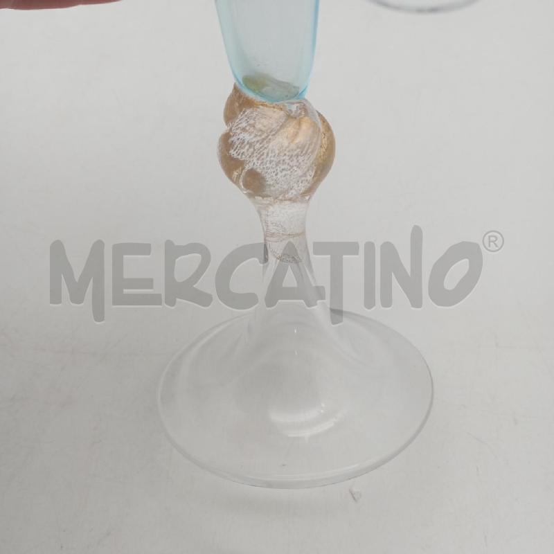 FLUTES CENEDESE MURANO AZZ ORO 4PZ.  | Mercatino dell'Usato Roma montemario 2