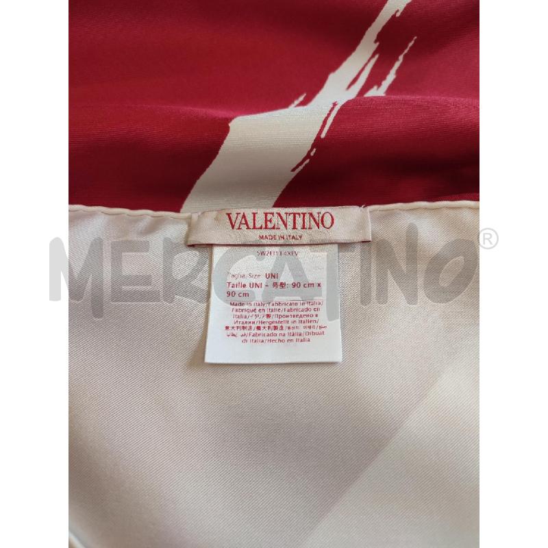 FOULARD BIANCO ROSSO VALENTINO | Mercatino dell'Usato Roma montemario 3
