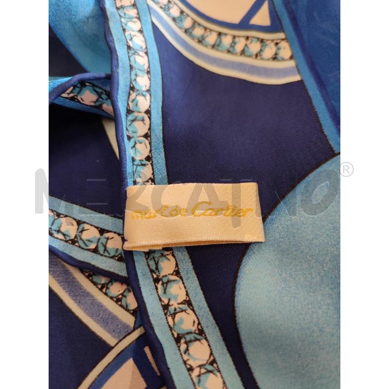 FOULARD BLU MUST DE CARTIER | Mercatino dell'Usato Roma montemario 4