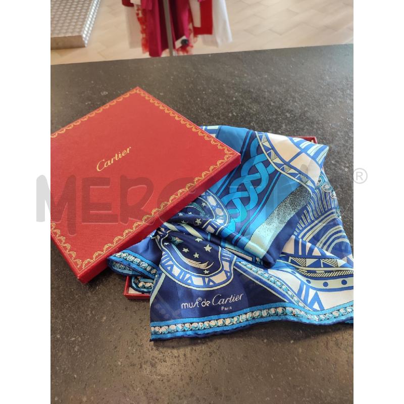 FOULARD BLU MUST DE CARTIER | Mercatino dell'Usato Roma montemario 5