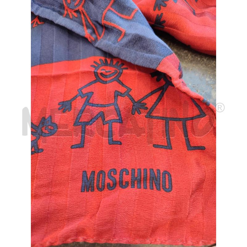 FOULARD BLU ROSSO MOSCHINO | Mercatino dell'Usato Roma montemario 2
