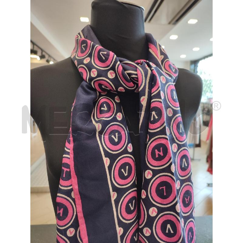 FOULARD BLU VALENTINO CERCHI ROSA | Mercatino dell'Usato Roma montemario 2