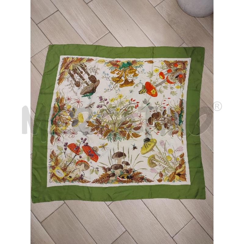 FOULARD GRIGIO GUCCI FANTASIA BOSCO | Mercatino dell'Usato Roma montemario 1