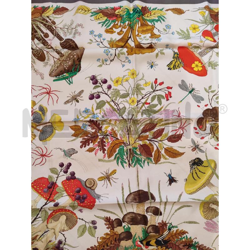FOULARD GRIGIO GUCCI FANTASIA BOSCO | Mercatino dell'Usato Roma montemario 3
