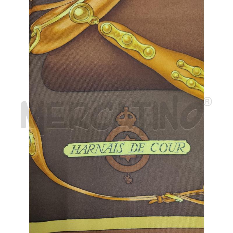 FOULARD MARRONE HERMES HARNAIS DE COUR | Mercatino dell'Usato Roma montemario 3
