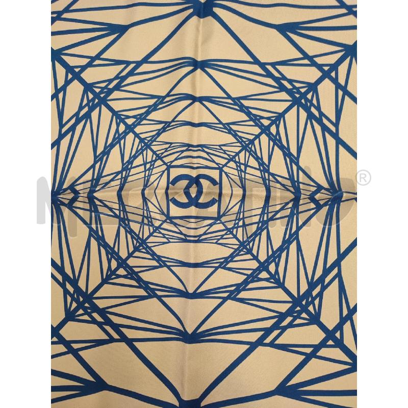 FOULARD ROSA CHANEL DISEGNI BLU  | Mercatino dell'Usato Roma montemario 2