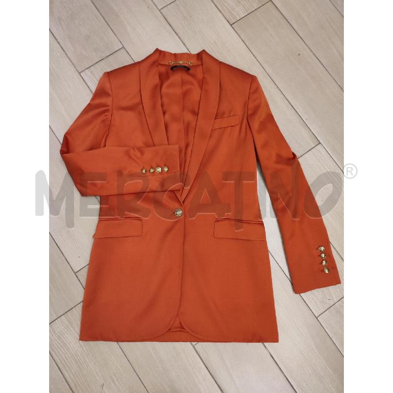 GIACCA DONNA ARANCIONE GUCCI SETA BOTTONI DORATI | Mercatino dell'Usato Roma montemario 1