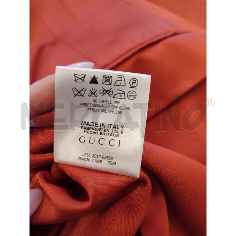 GIACCA DONNA ARANCIONE GUCCI SETA BOTTONI DORATI | Mercatino dell'Usato Roma montemario 5