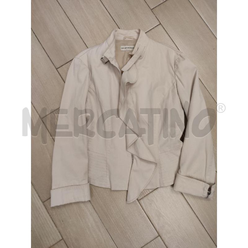 GIACCA DONNA BEIGE EMPORIO ARMANI ROUCHES | Mercatino dell'Usato Roma montemario 1