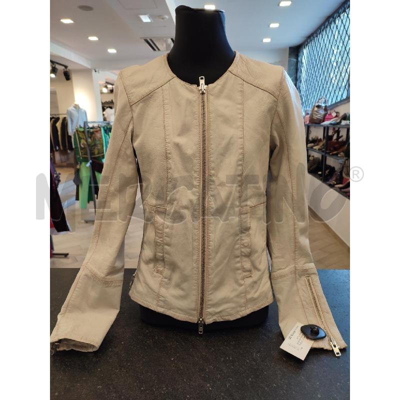 GIACCA DONNA BEIGE PELLE MOMONI | Mercatino dell'Usato Roma montemario 1