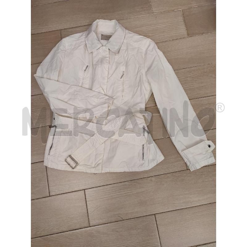 GIACCA DONNA BIANCA BURBERRY LEGGERA CINTURA | Mercatino dell'Usato Roma montemario 1