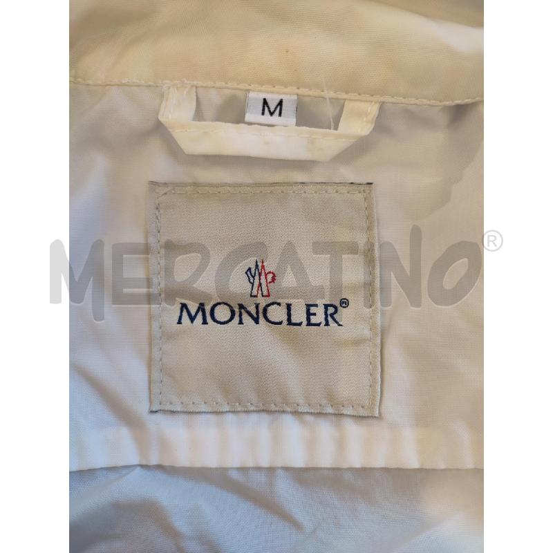 GIACCA DONNA BIANCA MONCLER RIGHE BLU  | Mercatino dell'Usato Roma montemario 2