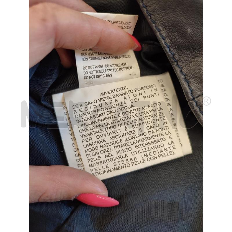 GIACCA DONNA BLU MOMONI PELLE | Mercatino dell'Usato Roma montemario 5