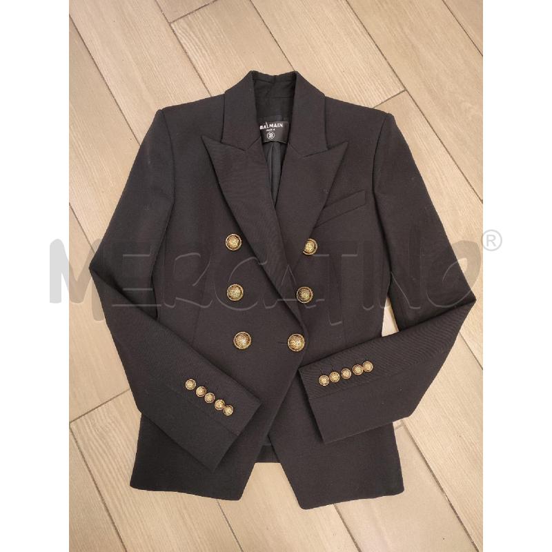 GIACCA DONNA NERA BALMAIN BOTT DORATI | Mercatino dell'Usato Roma montemario 1