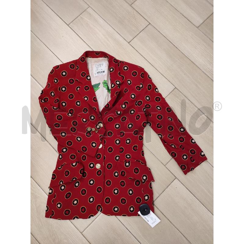 GIACCA DONNA ROSSA MOSCHINO STELLE | Mercatino dell'Usato Roma montemario 1