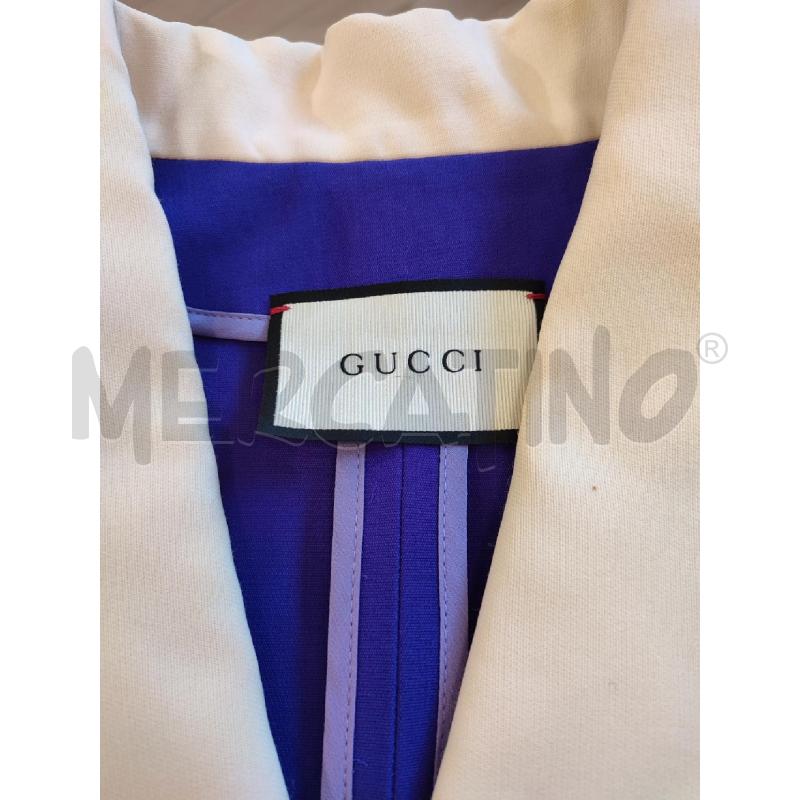 GIACCA DONNA VIOLA GUCCI COLLETTO BIANCO | Mercatino dell'Usato Roma montemario 2