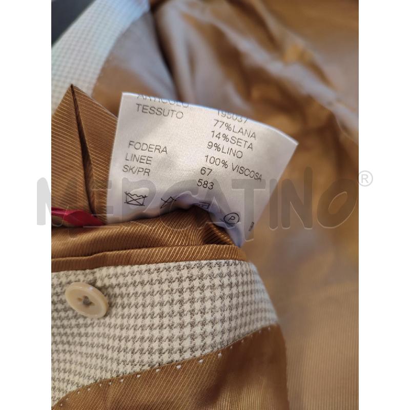 GIACCA UOMO BEIGE SARTORIA ROSSI QUADRETTI LINO | Mercatino dell'Usato Roma montemario 3