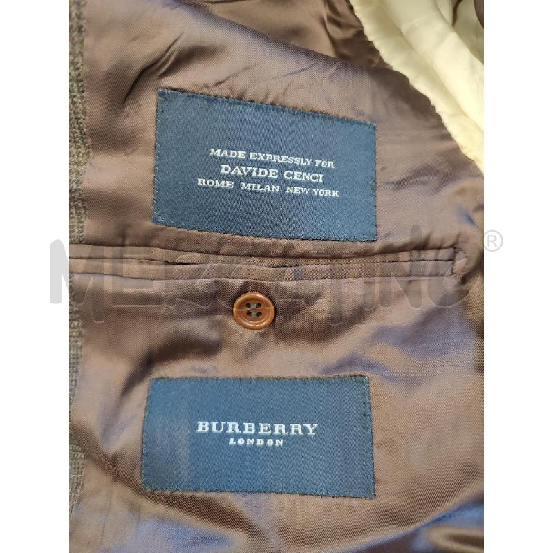 GIACCA UOMO MARRONE BURBERRY 3BOTT QUADRETTI | Mercatino dell'Usato Roma montemario 2
