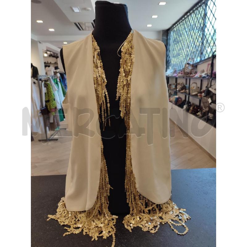 GILET DONNA BEIGE TWINSET PAILLETTES | Mercatino dell'Usato Roma montemario 1