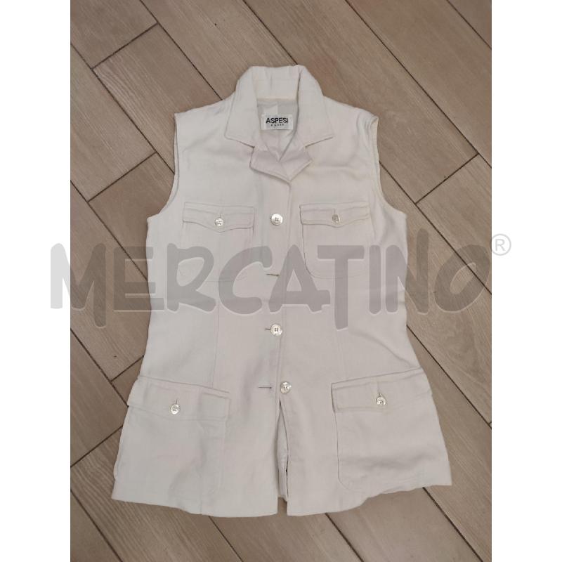 GILET DONNA BIANCO ASPESI 4 TASCHINE | Mercatino dell'Usato Roma montemario 1