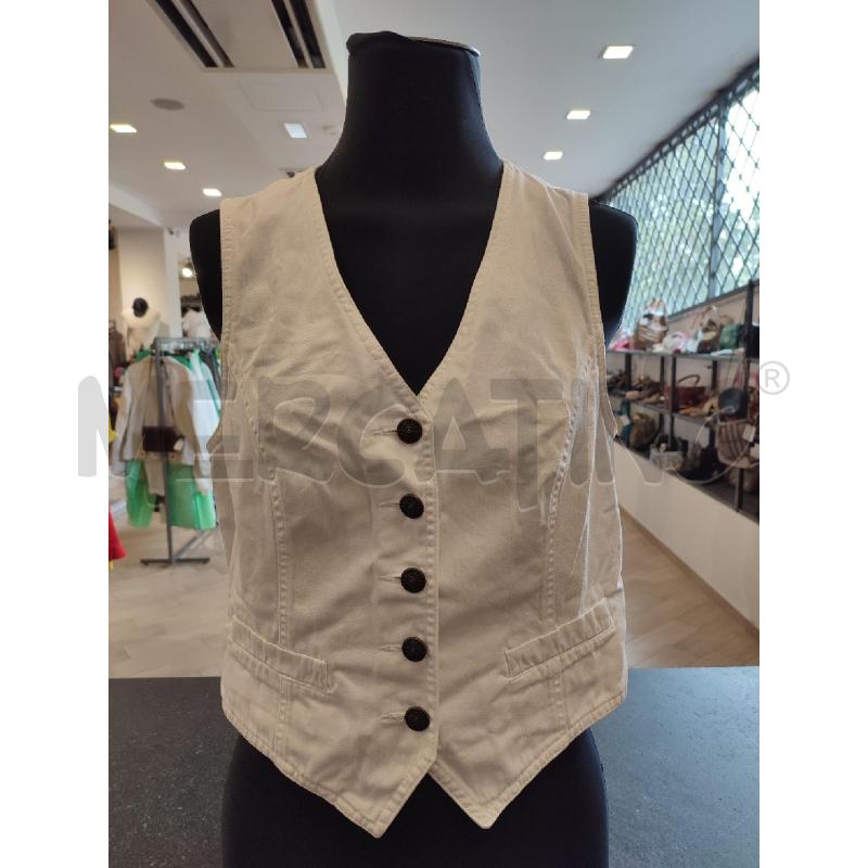 GILET DONNA BIANCO MOSCHINO | Mercatino dell'Usato Roma montemario 1