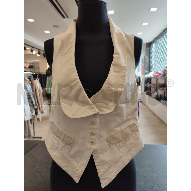 GILET DONNA BIANCO PATRIZIA PEPE | Mercatino dell'Usato Roma montemario 1