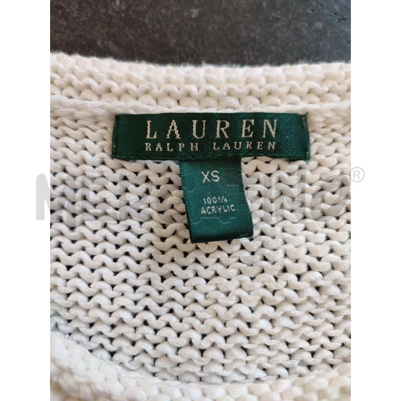 GILET DONNA NERO RIGHE BIANCHE RALPH LAUREN | Mercatino dell'Usato Roma montemario 2
