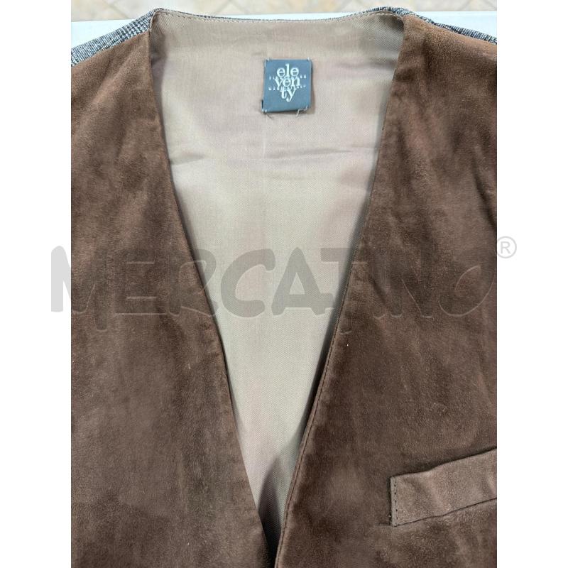 GILET UOMO MARRONE SCAMOSCIATO ELEVENTY | Mercatino dell'Usato Roma montemario 3