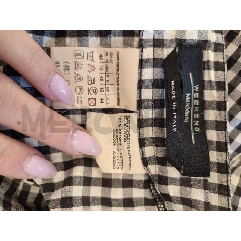 GONNA NERA BIANCA MAX MARA QUADRETTI | Mercatino dell'Usato Roma montemario 2