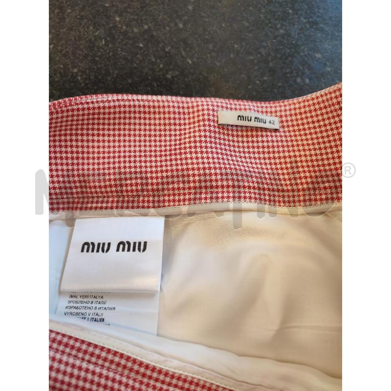GONNA ROSSA QUADRETTI MIUMIU | Mercatino dell'Usato Roma montemario 2
