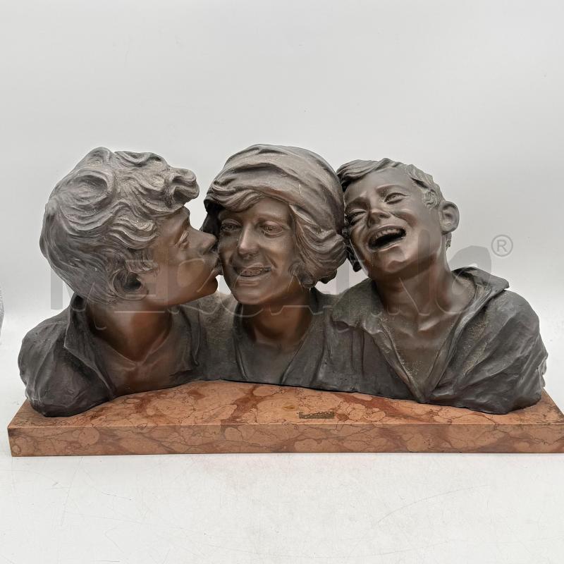 GRUPPO SCULTOREO IN BRONZO A FIRMA G.M | Mercatino dell'Usato Roma montemario 1