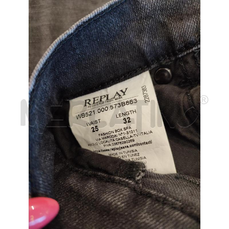 JEANS DONNA GRIGIO REPLAY | Mercatino dell'Usato Roma montemario 2