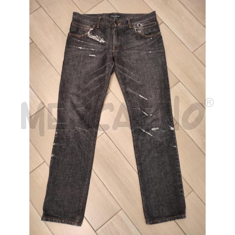 JEANS UOMO GRIGIO DOLCE E GABBANA STRAPPI | Mercatino dell'Usato Roma montemario 1