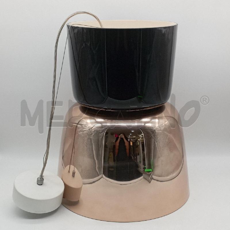 LAMPADARIO PRANDINA BLOOM S5 VETRO ORO NERO. DOPPIA LUCE | Mercatino dell'Usato Roma montemario 1