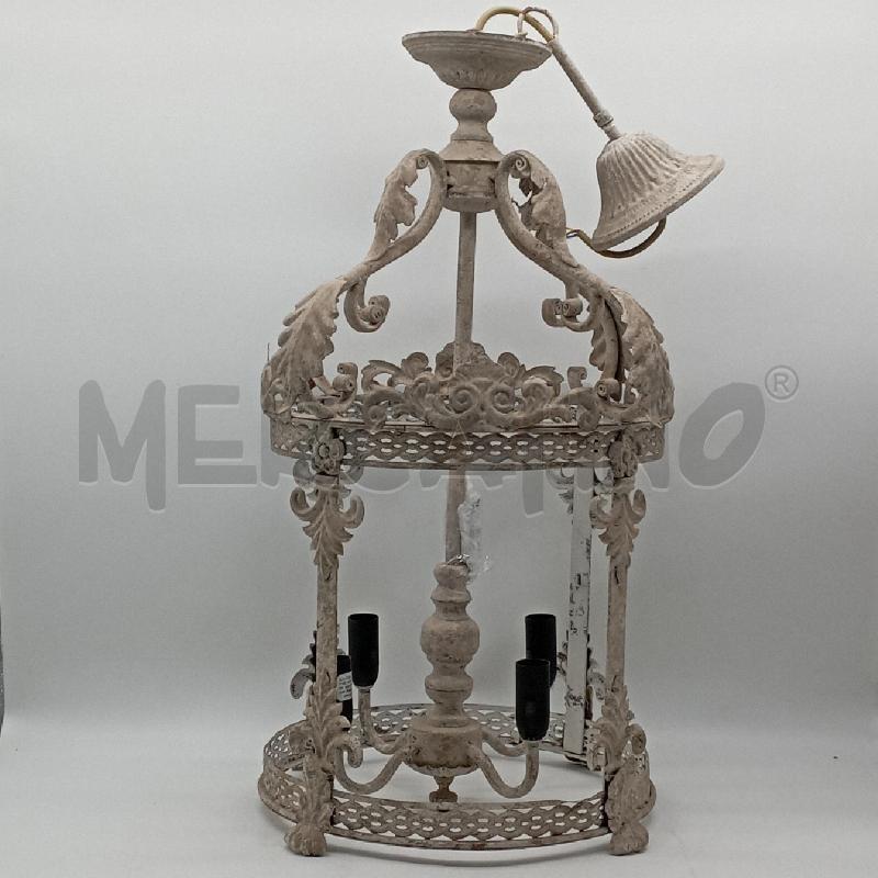 LAMPADARIO SHABBY MET 4L LANTERNA | Mercatino dell'Usato Roma montemario 1