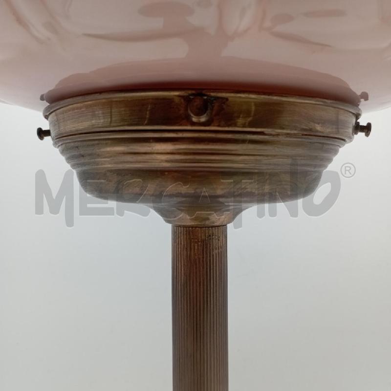 LAMPADA A FUNGO ANNI'40 VETRO ROSA | Mercatino dell'Usato Roma montemario 3