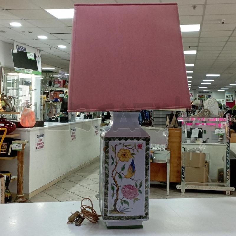 LAMPADA CER ZACCAGNINI  FIORI DIPINTI PAR ROSA | Mercatino dell'Usato Roma montemario 1