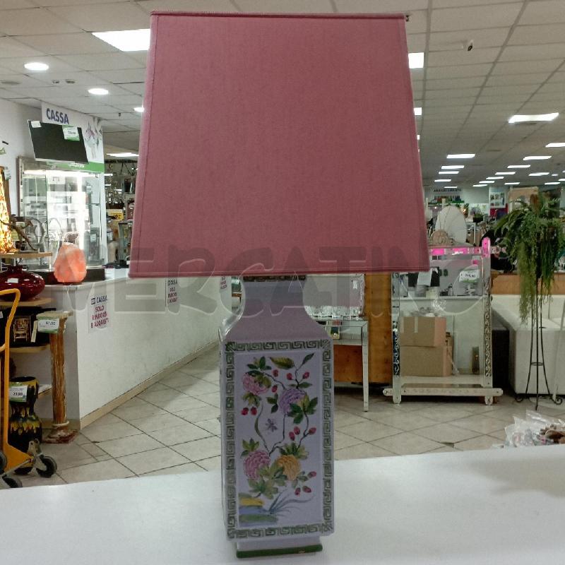 LAMPADA CER ZACCAGNINI  FIORI DIPINTI PAR ROSA | Mercatino dell'Usato Roma montemario 2
