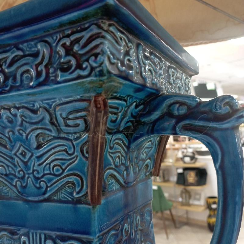LAMPADA CINA STILE ARCAICO PORC BLU | Mercatino dell'Usato Roma montemario 3