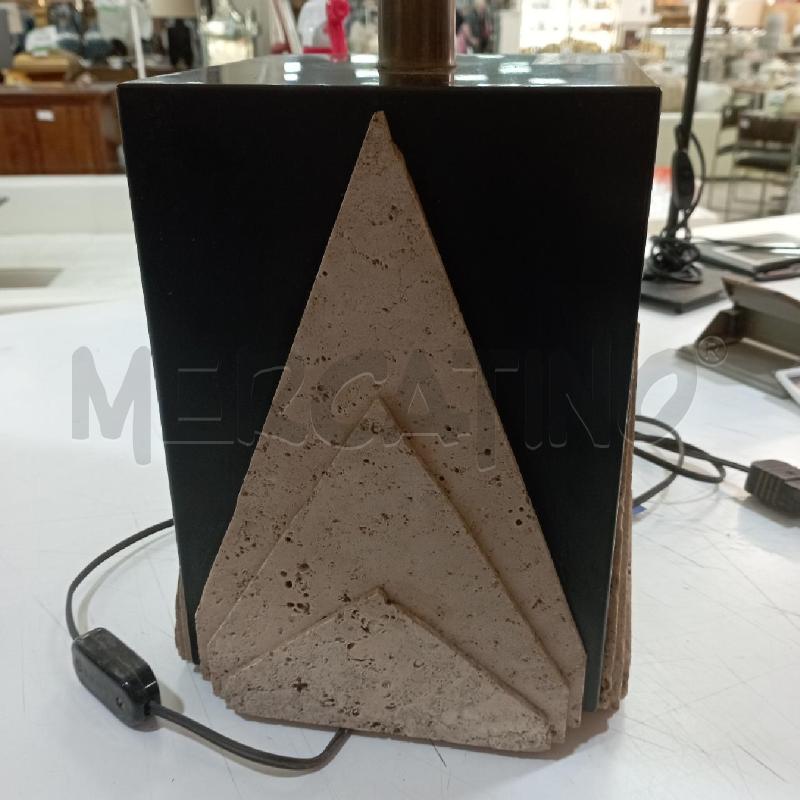 LAMPADA NERA TRIANGOLI TRAVERTINO 2L | Mercatino dell'Usato Roma montemario 3