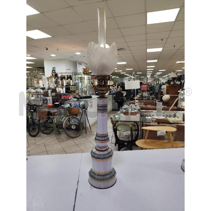 LAMPADA OPALINE VERDE GLOBO DA RIV | Mercatino dell'Usato Roma montemario 1