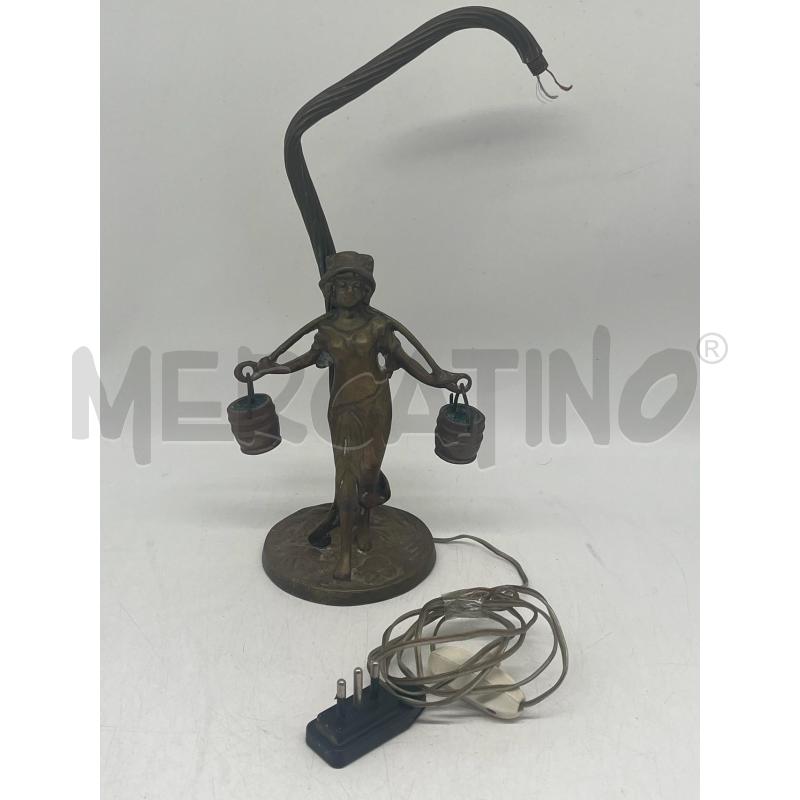 LAMPADA SCULTURA ACQUAIOLA LIBERTY BRONZO | Mercatino dell'Usato Roma montemario 1